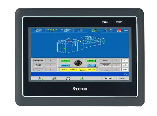 Panel Kontrol HMI EtherNet 7,4 inci Layar LCD RS485 HMI